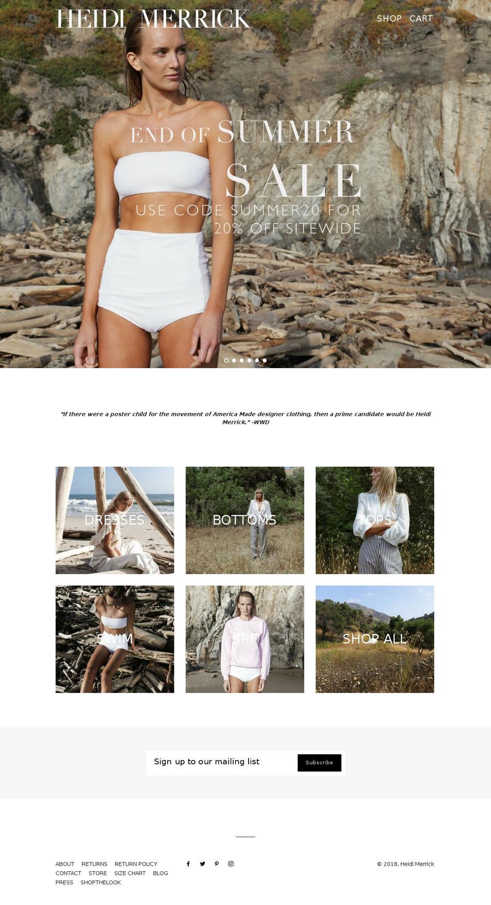 hmerrick.info shopify website screenshot