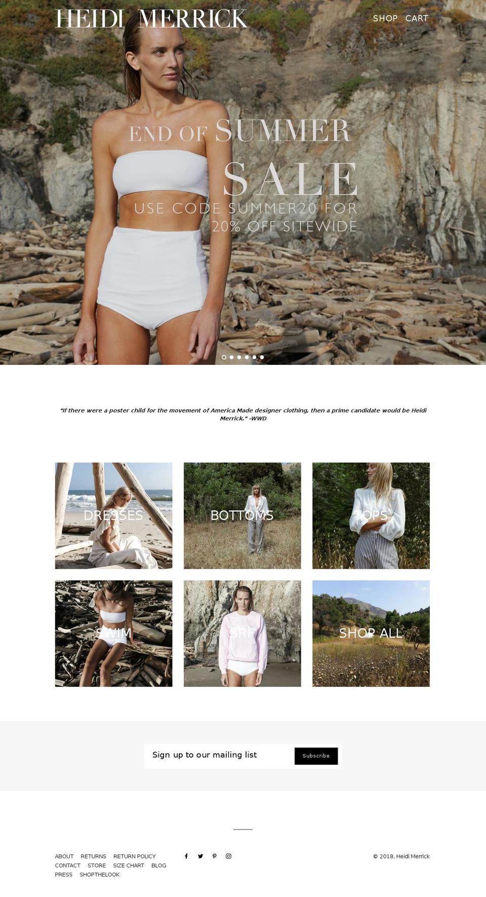 hmerrick.org shopify website screenshot