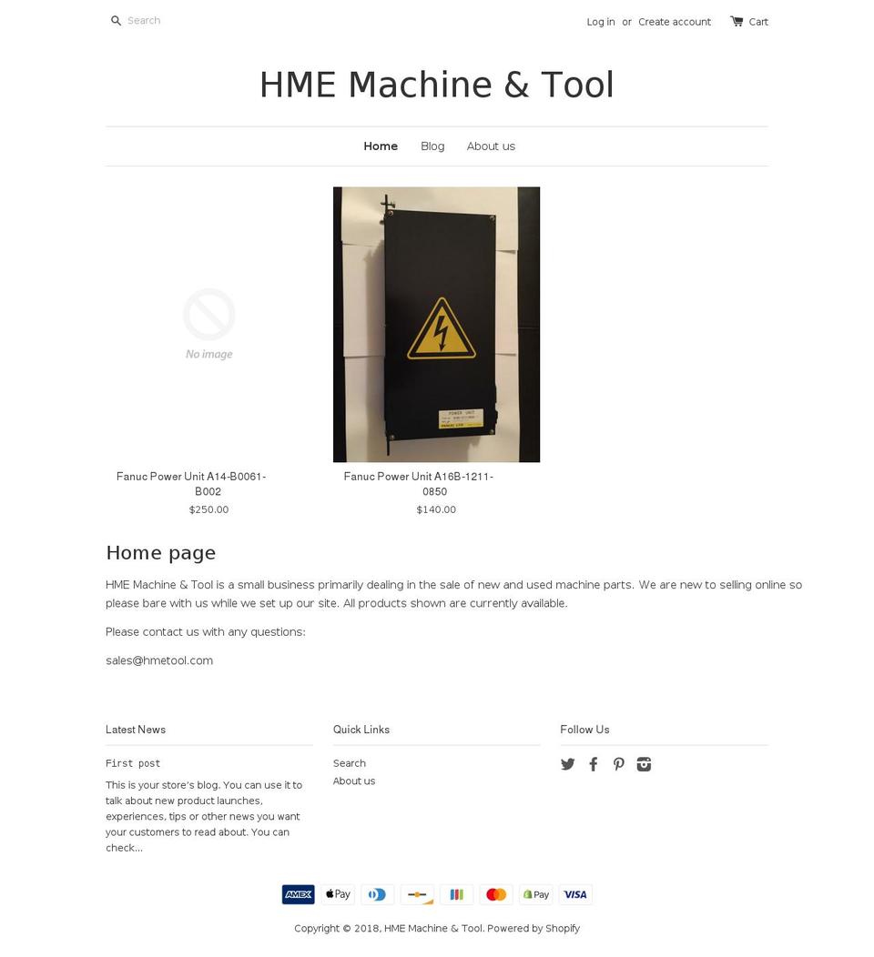 hmetool.com — Shopify storefront screenshot