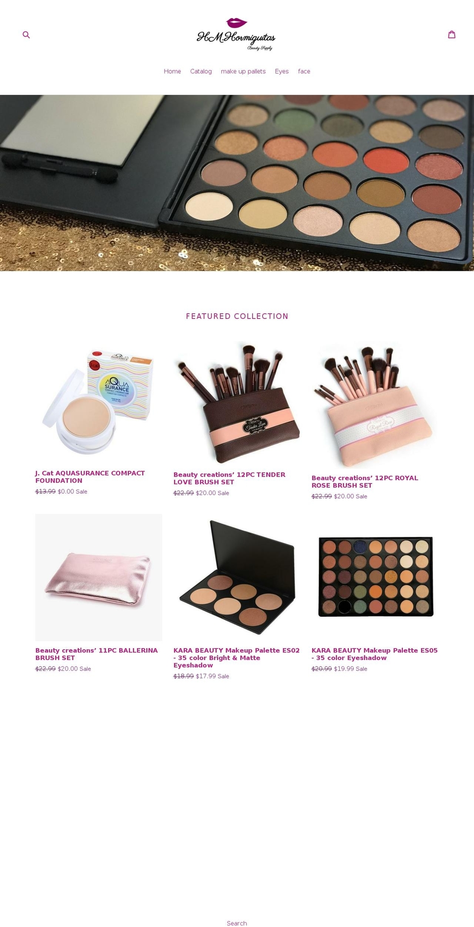 hmhormiguitas.com — Shopify storefront screenshot
