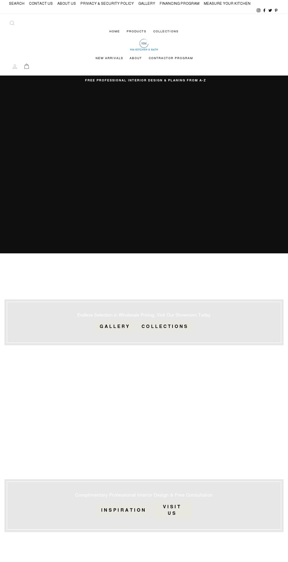 hmkitchenandbath.com shopify website screenshot