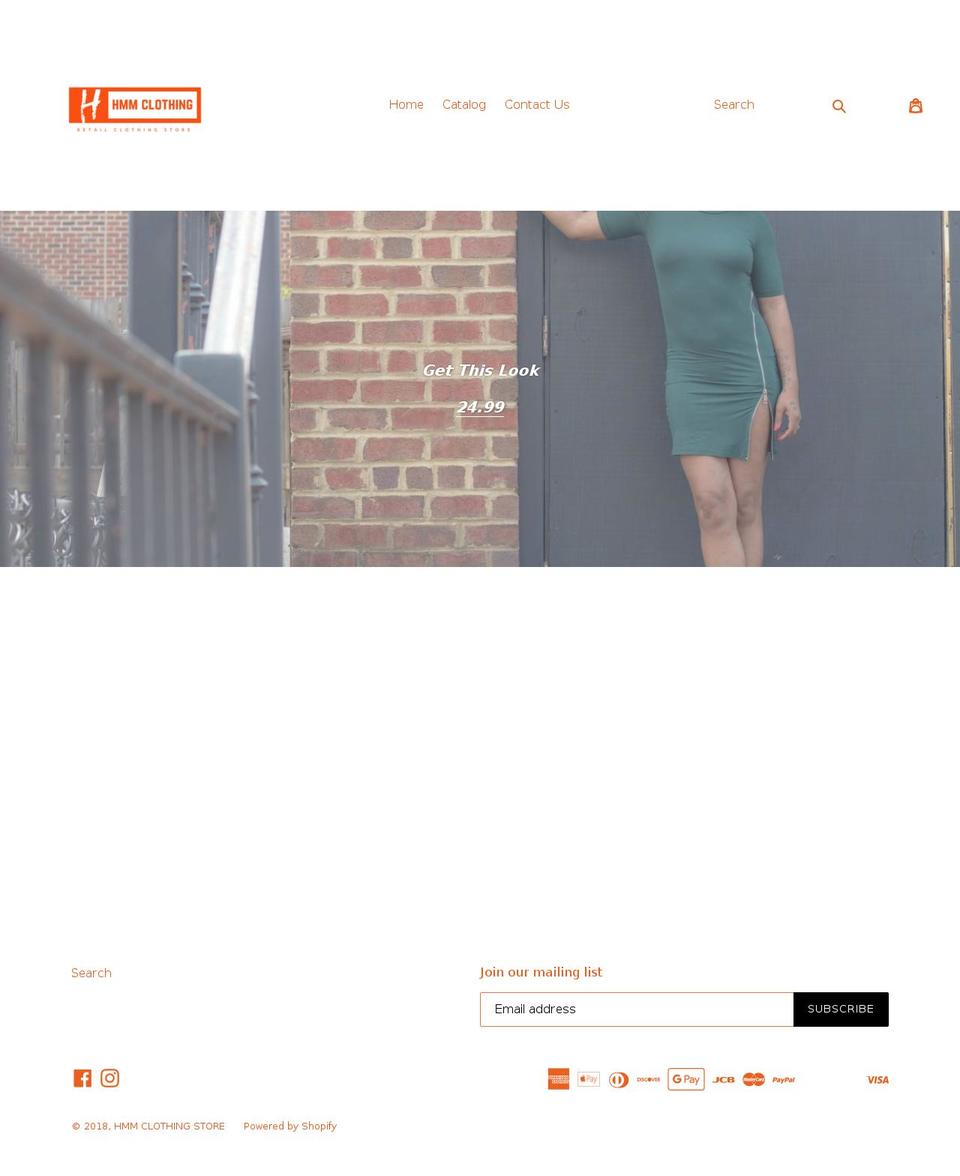hmmclothing.com — Shopify storefront screenshot