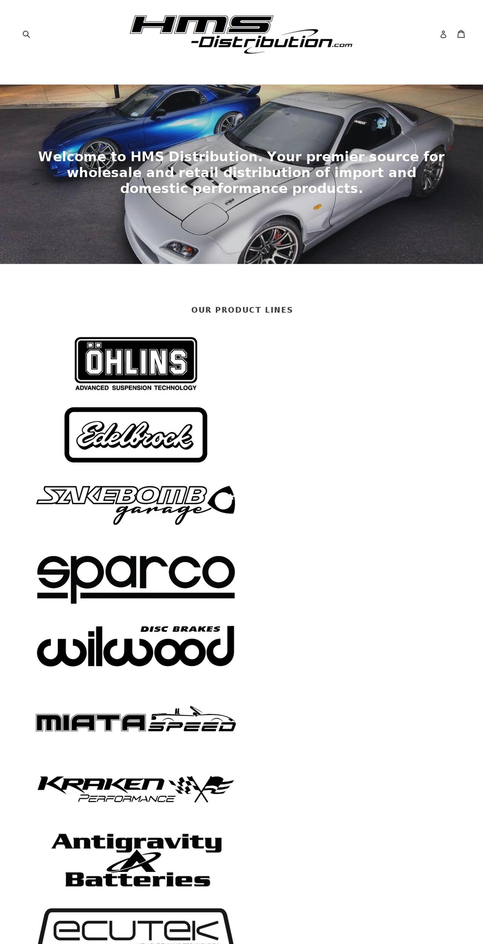 hms-distribution.com shopify website screenshot