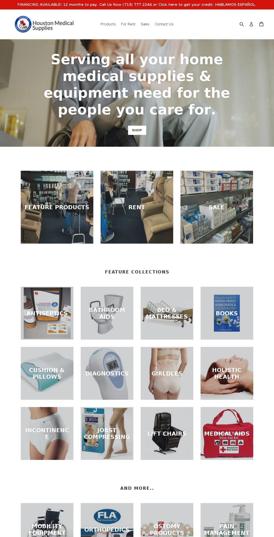 hms-tx.com shopify website screenshot