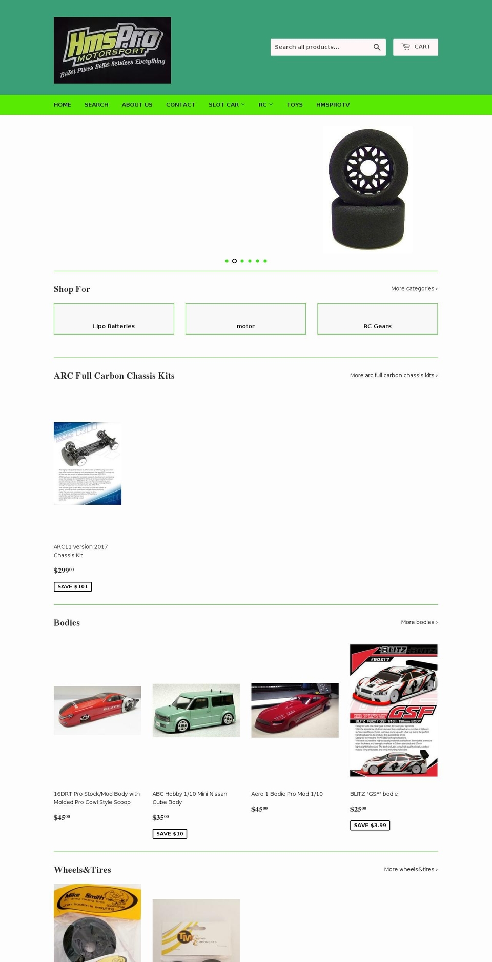 hmspro-outletparts.com — Shopify storefront screenshot