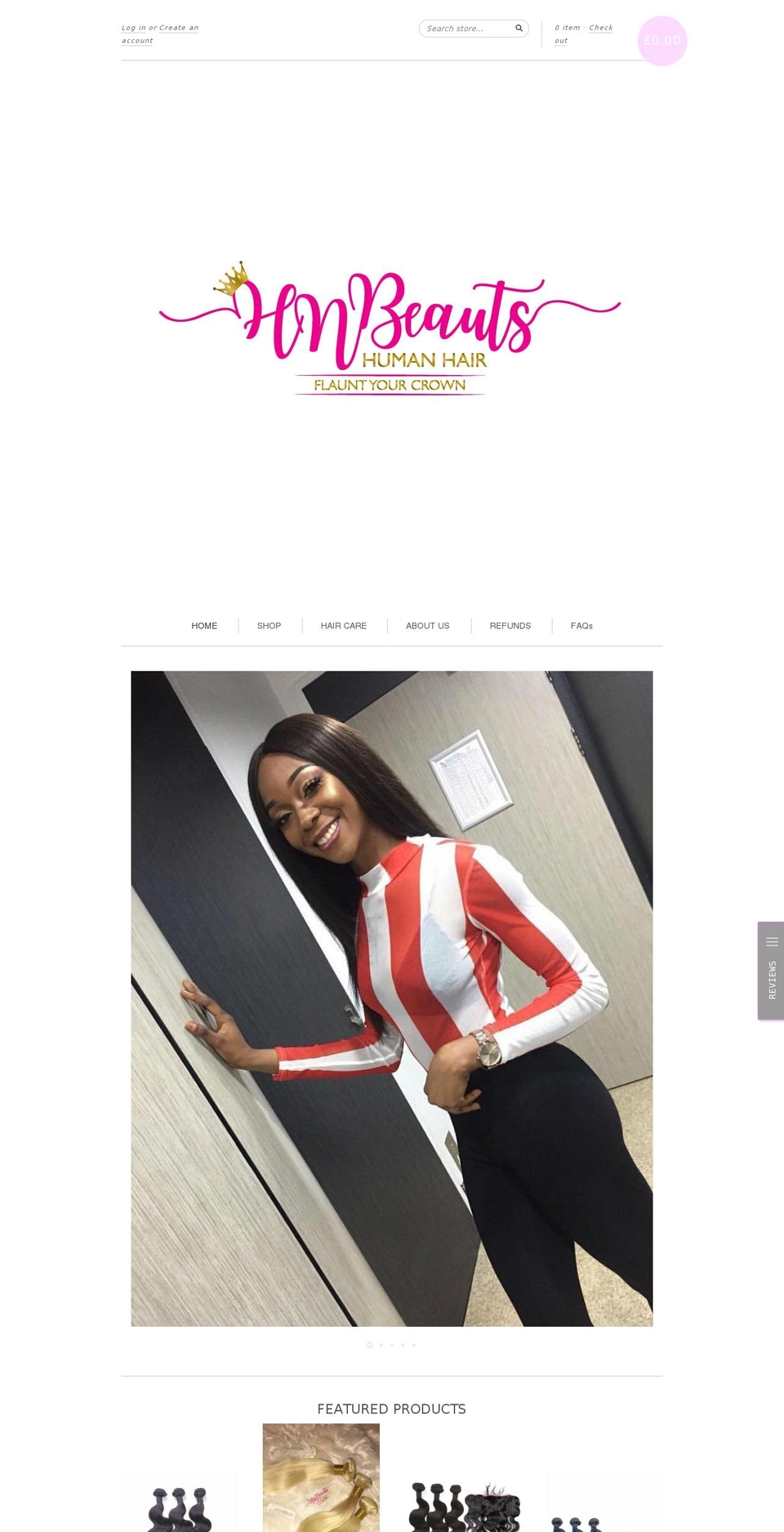 hnbeauts.com — Shopify storefront screenshot