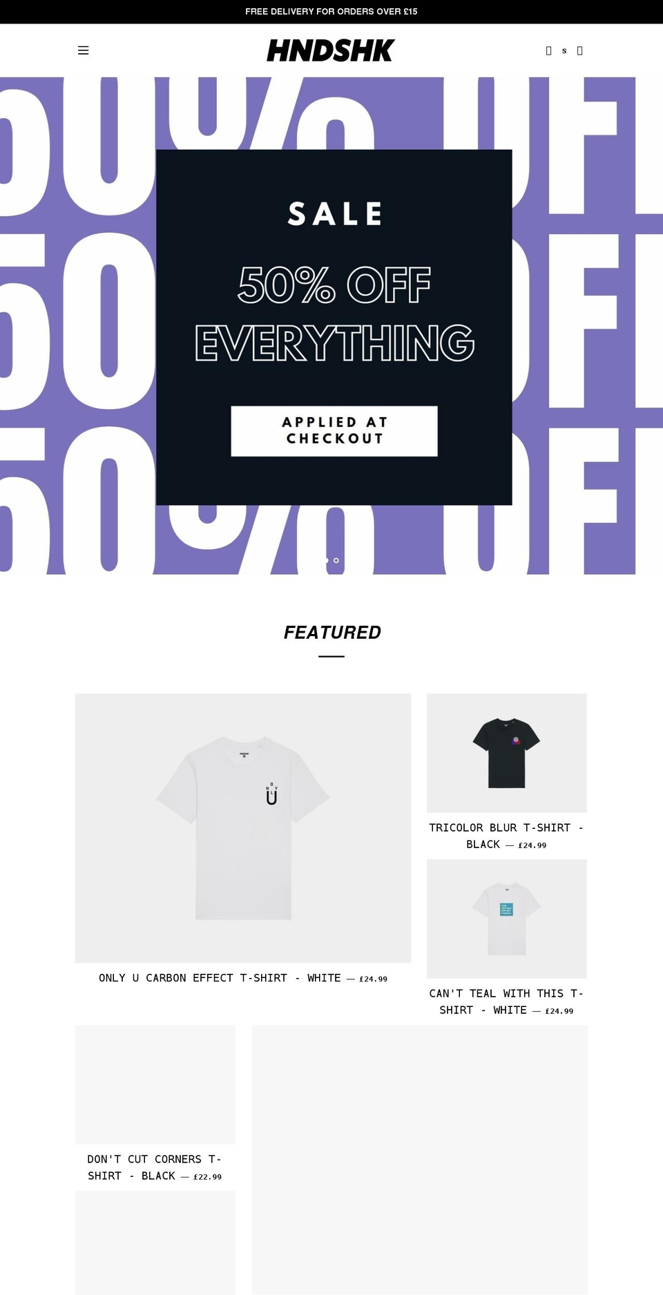 hndshk.shop shopify website screenshot