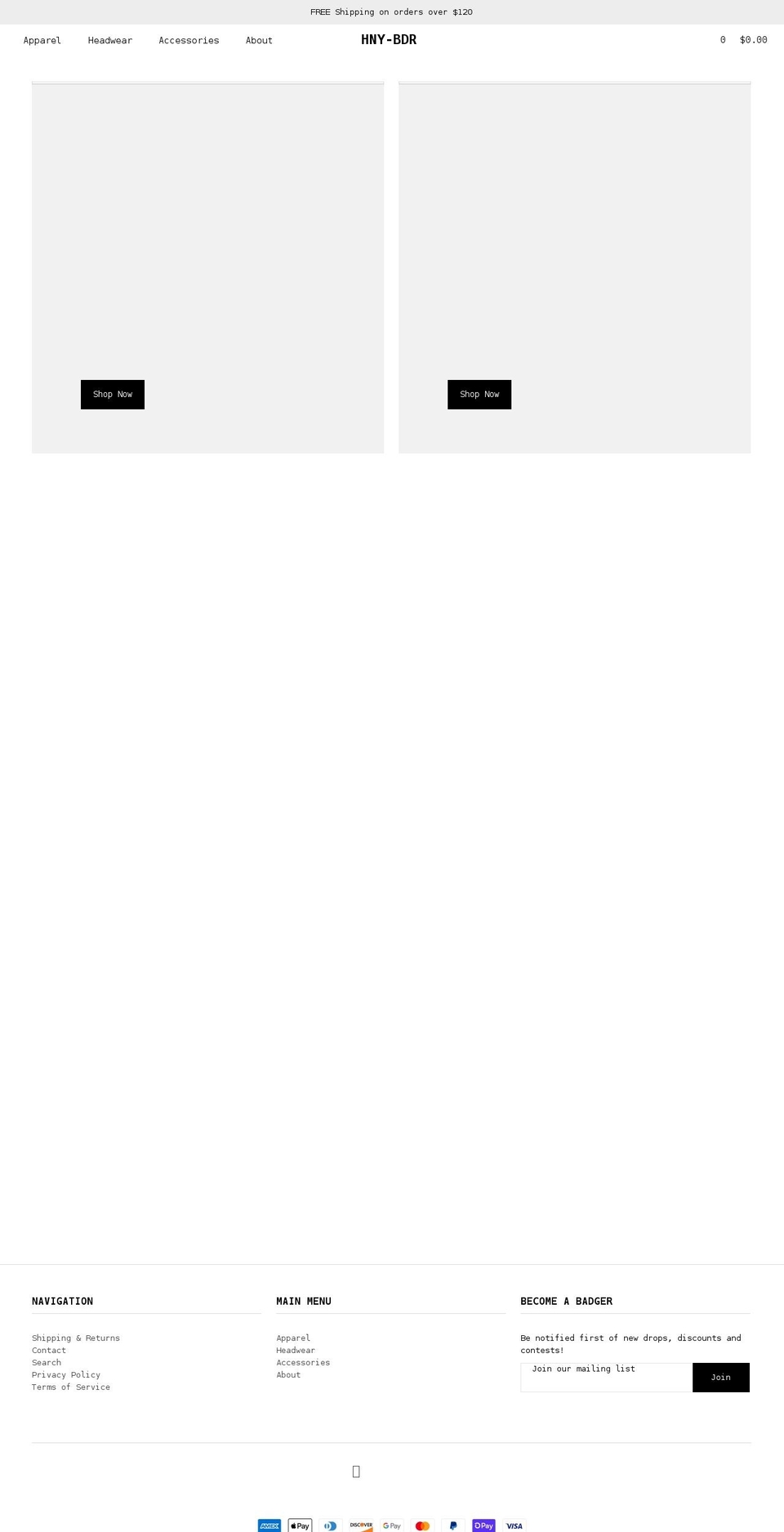 hny-bdr.ca shopify website screenshot