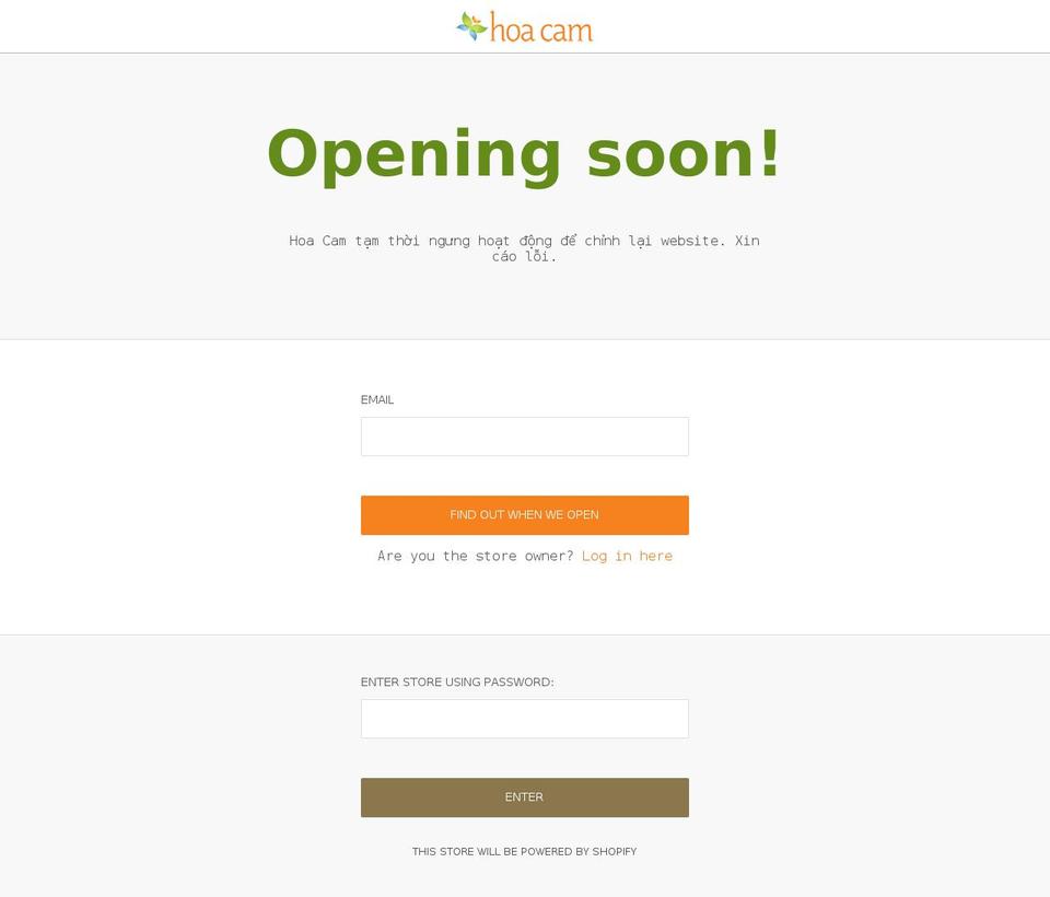 hoa-cam.com shopify website screenshot