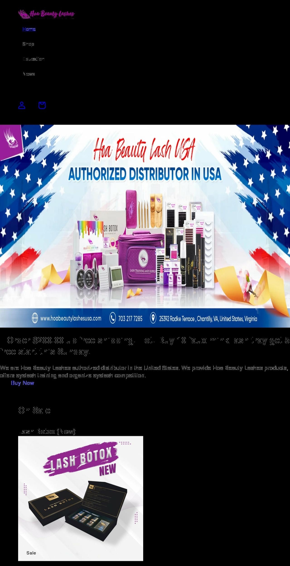 rt-quickshop-v2-1 Shopify theme site example hoabeautylashes.net