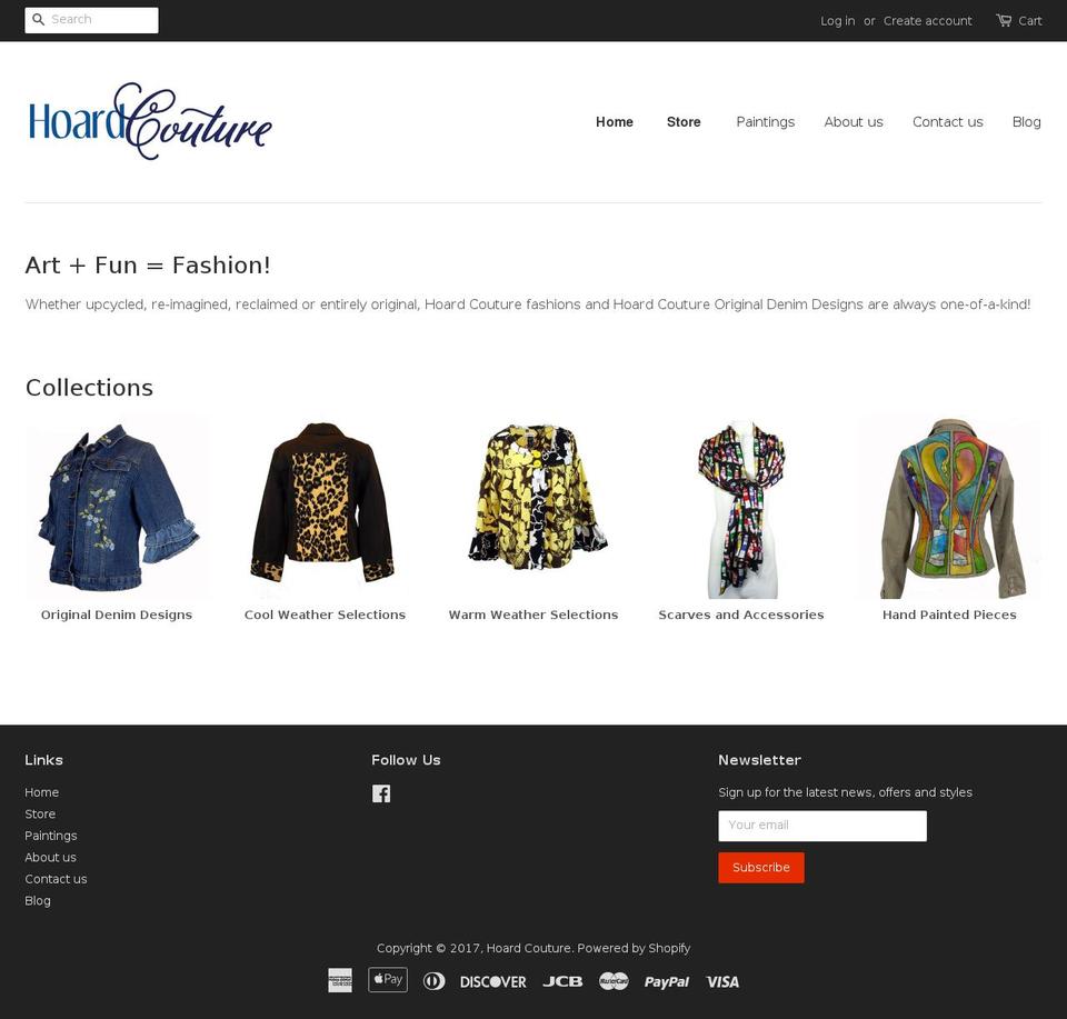 hoardcouture.com shopify website screenshot