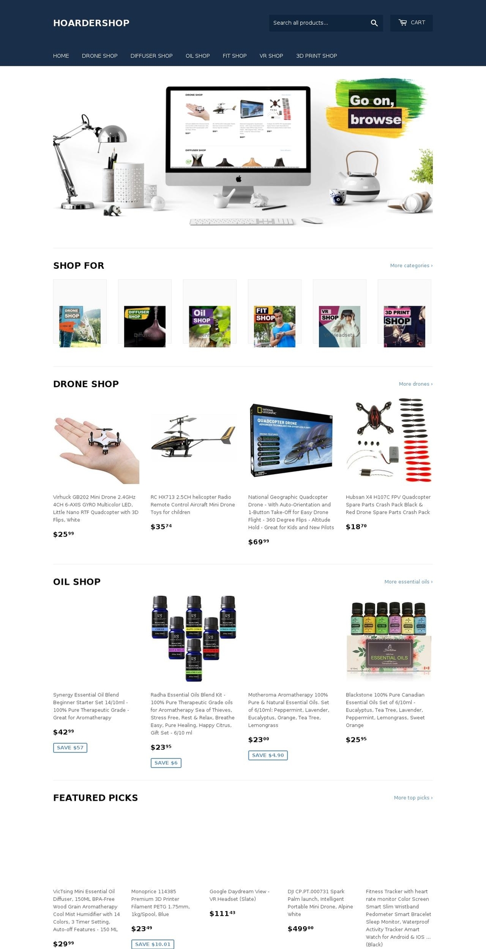 hoardershop.com — Shopify storefront screenshot
