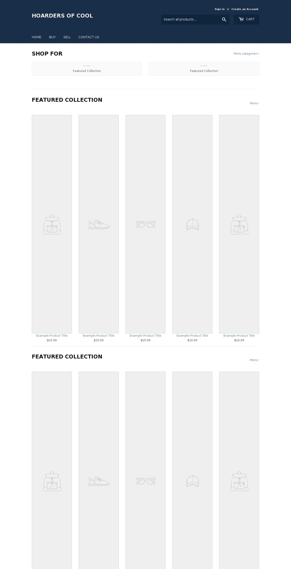 hoardersofcool.com — Shopify storefront screenshot