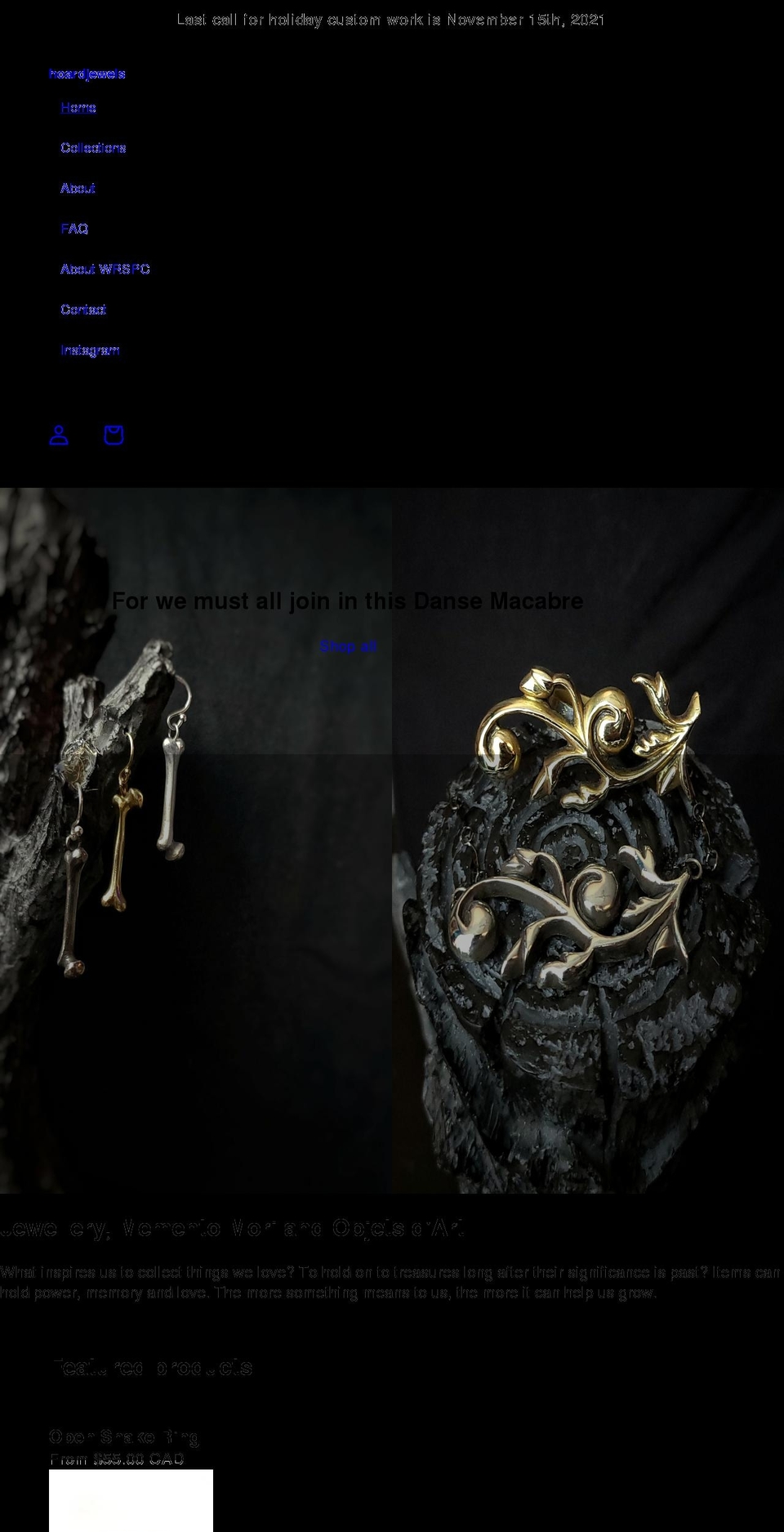 hoardjewels.com shopify website screenshot