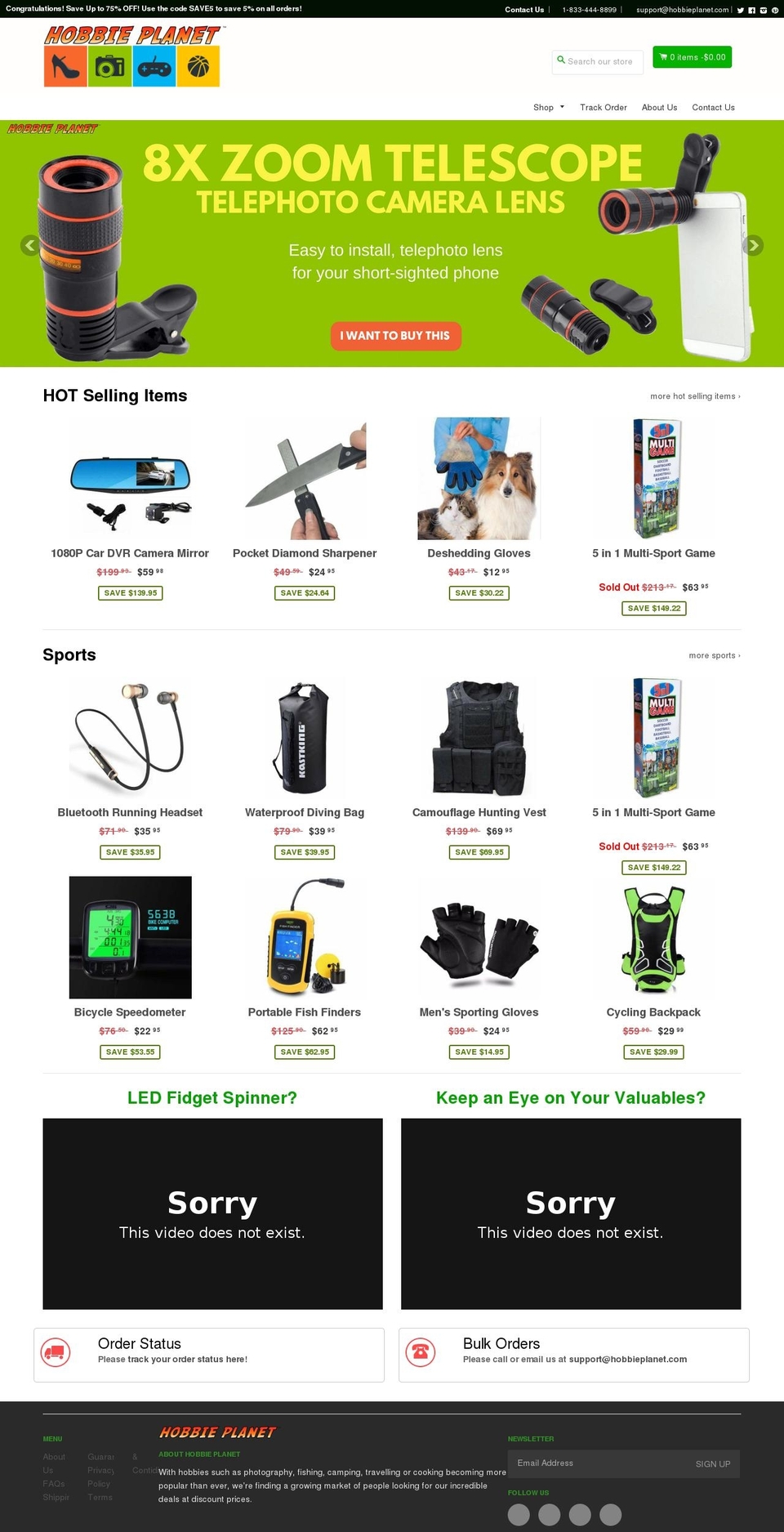hobbieplanet.com — Shopify storefront screenshot