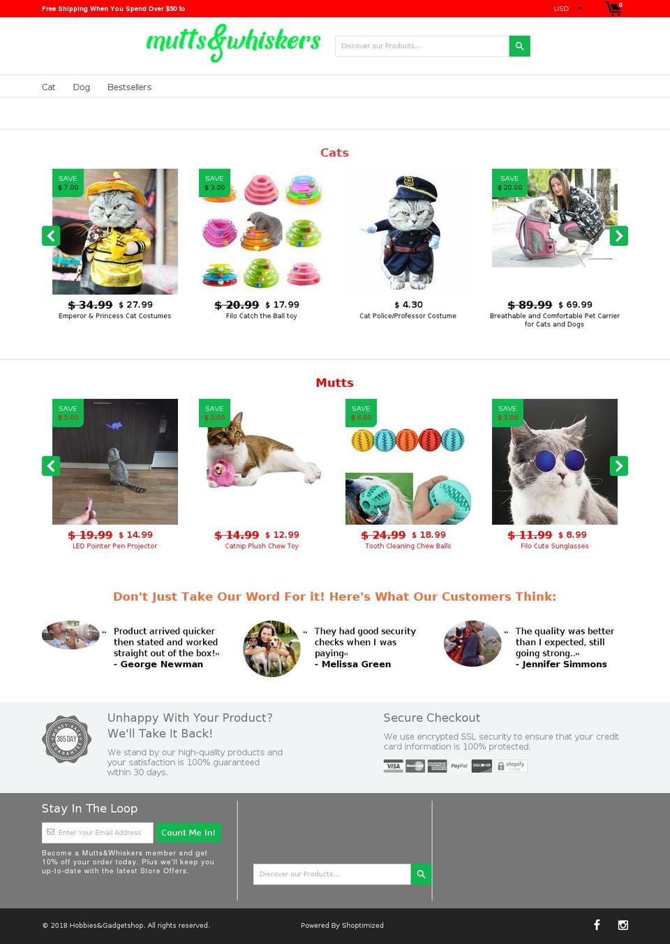 hobbiesgadgetshop.com — Shopify storefront screenshot