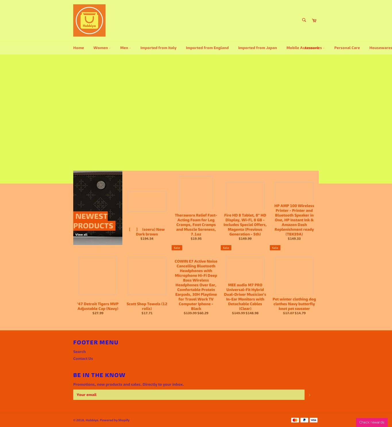 hobbiya.com — Shopify storefront screenshot