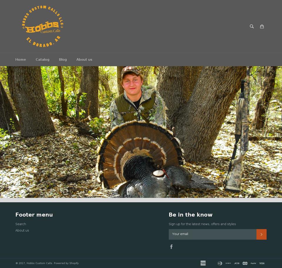hobbscustomcalls.com shopify website screenshot