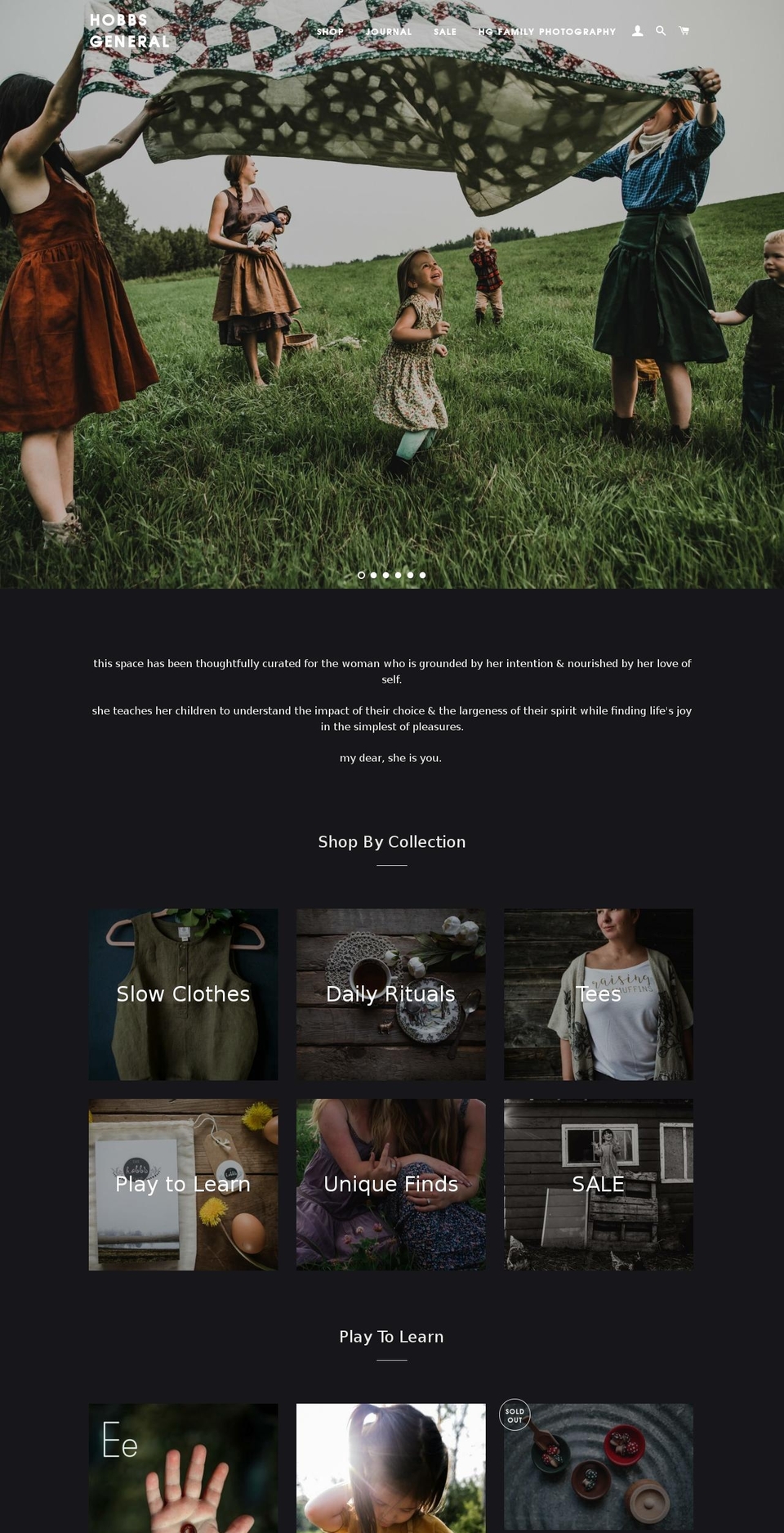 hobbsgeneral.com — Shopify storefront screenshot