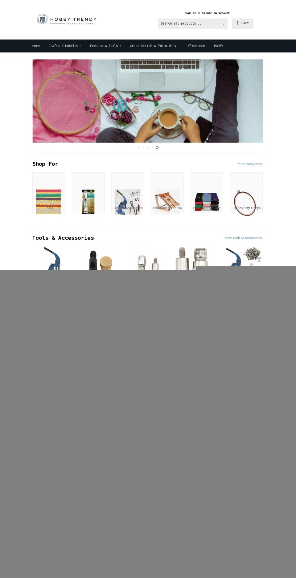 hobby-trendy.com shopify website screenshot