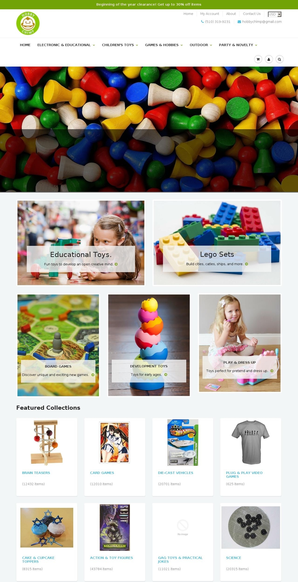 hobbychimp.com shopify website screenshot