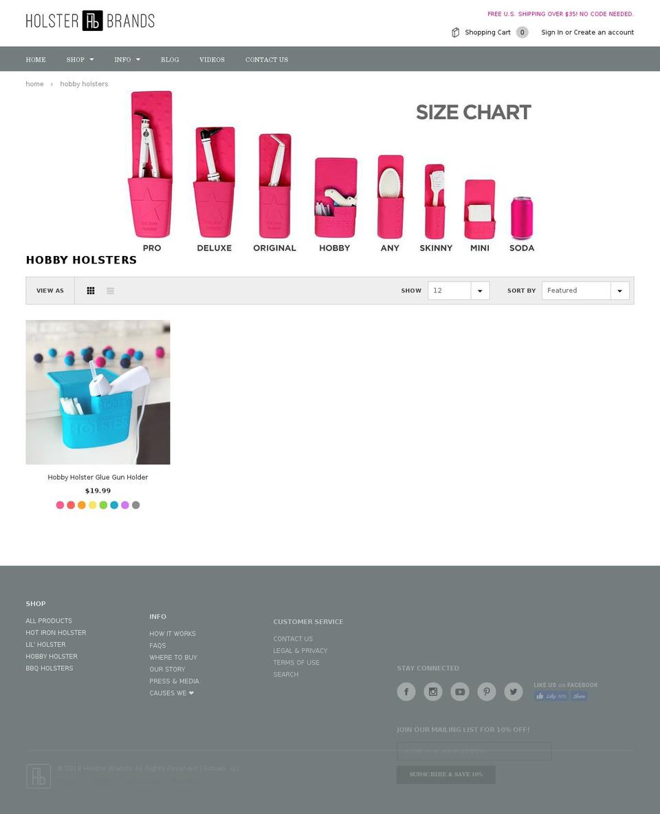 hobbyholder.com — Shopify storefront screenshot