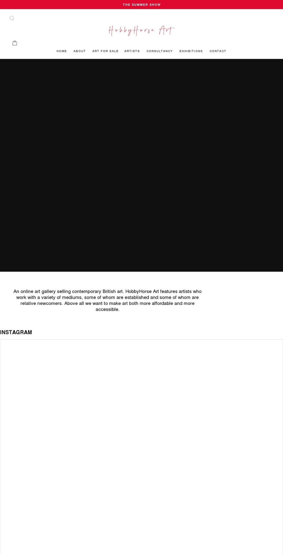 hobbyhorseart.com shopify website screenshot