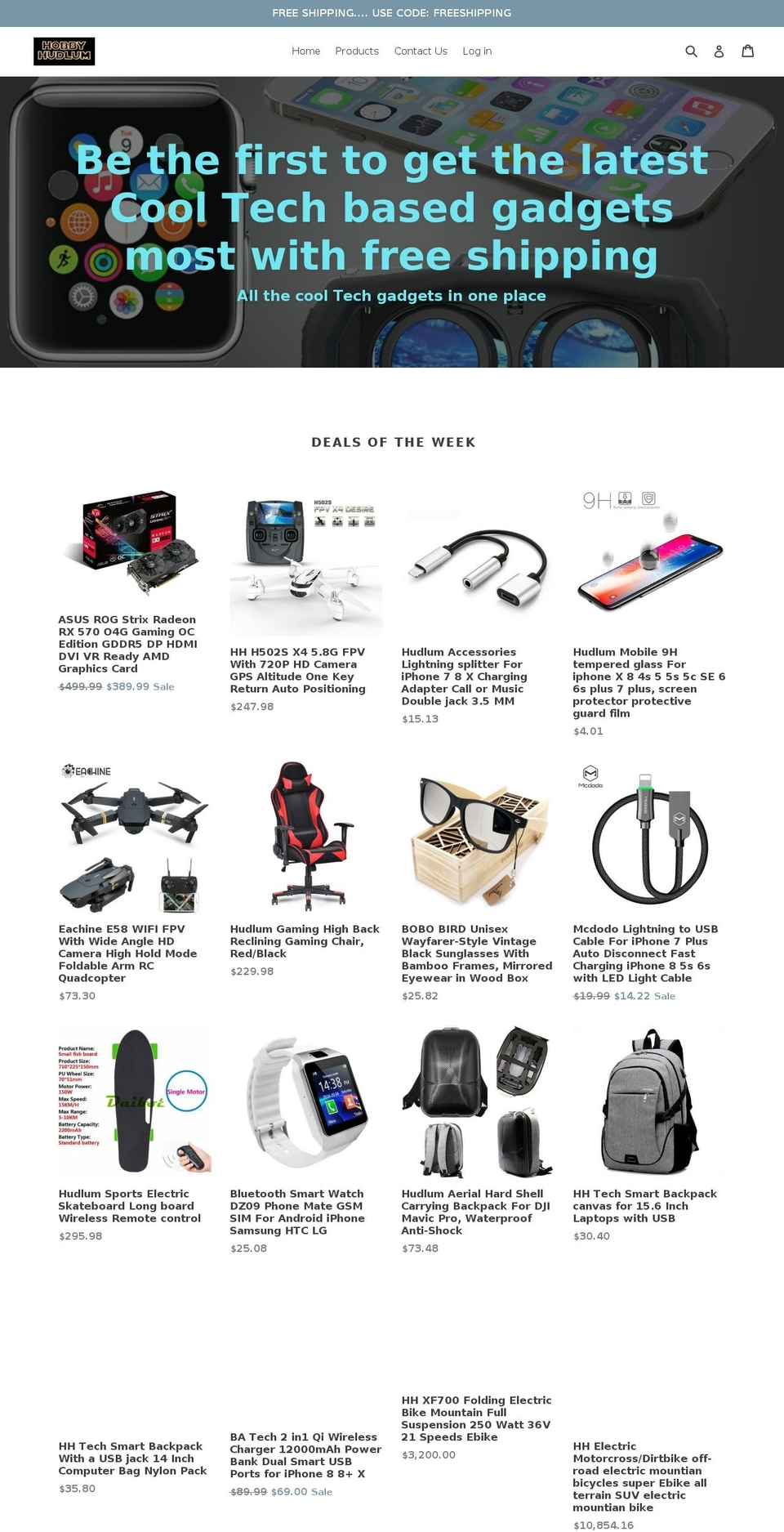 hobbyhudlum.com — Shopify storefront screenshot