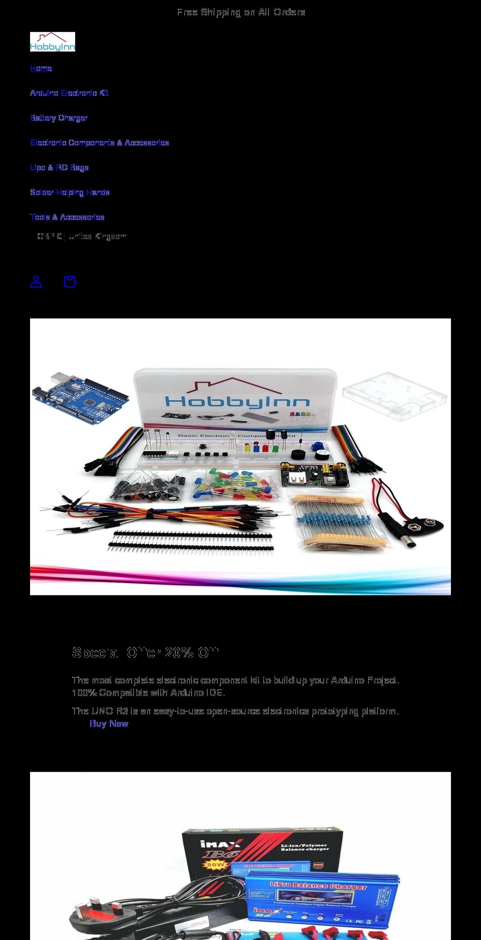 hobbyinn.co.uk shopify website screenshot
