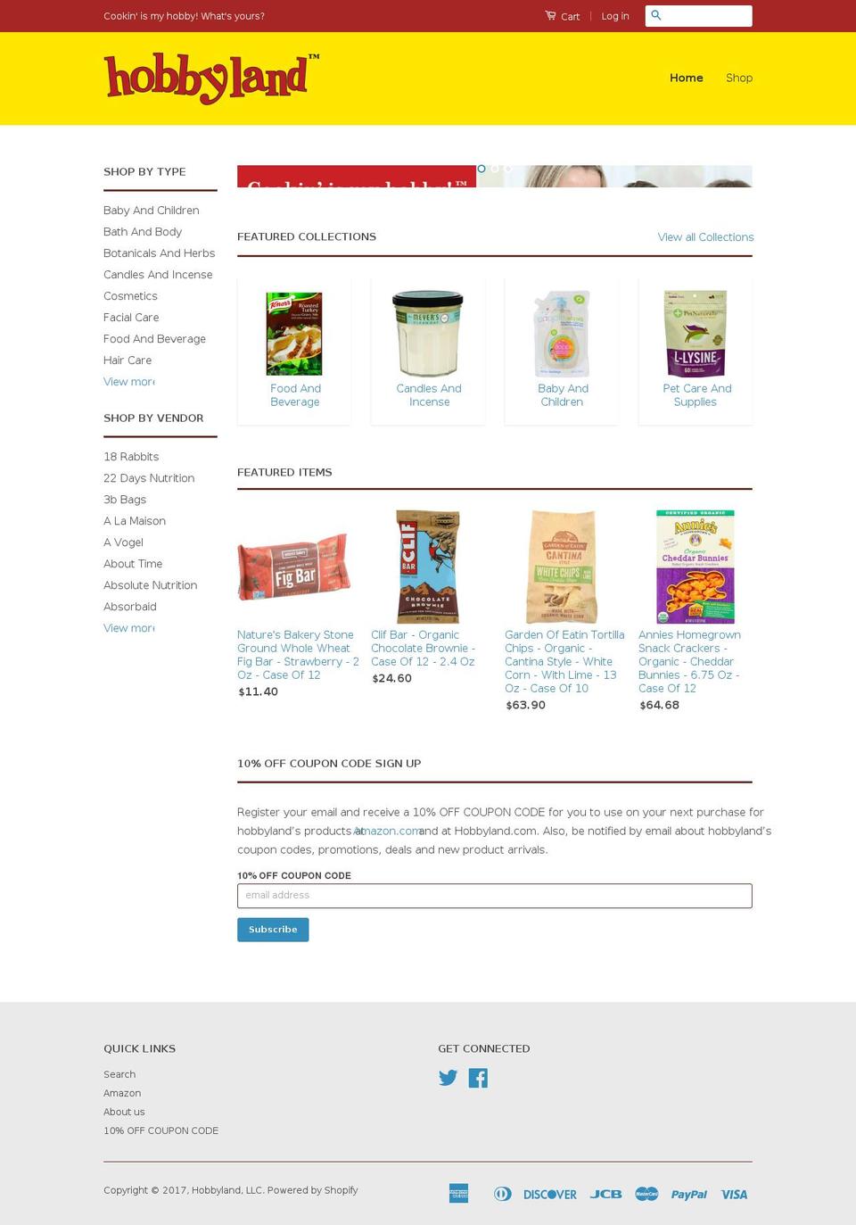 hobbyland.com shopify website screenshot
