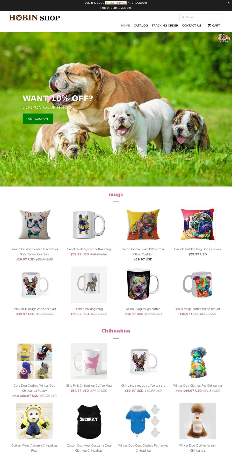 hobinshop.com — Shopify storefront screenshot