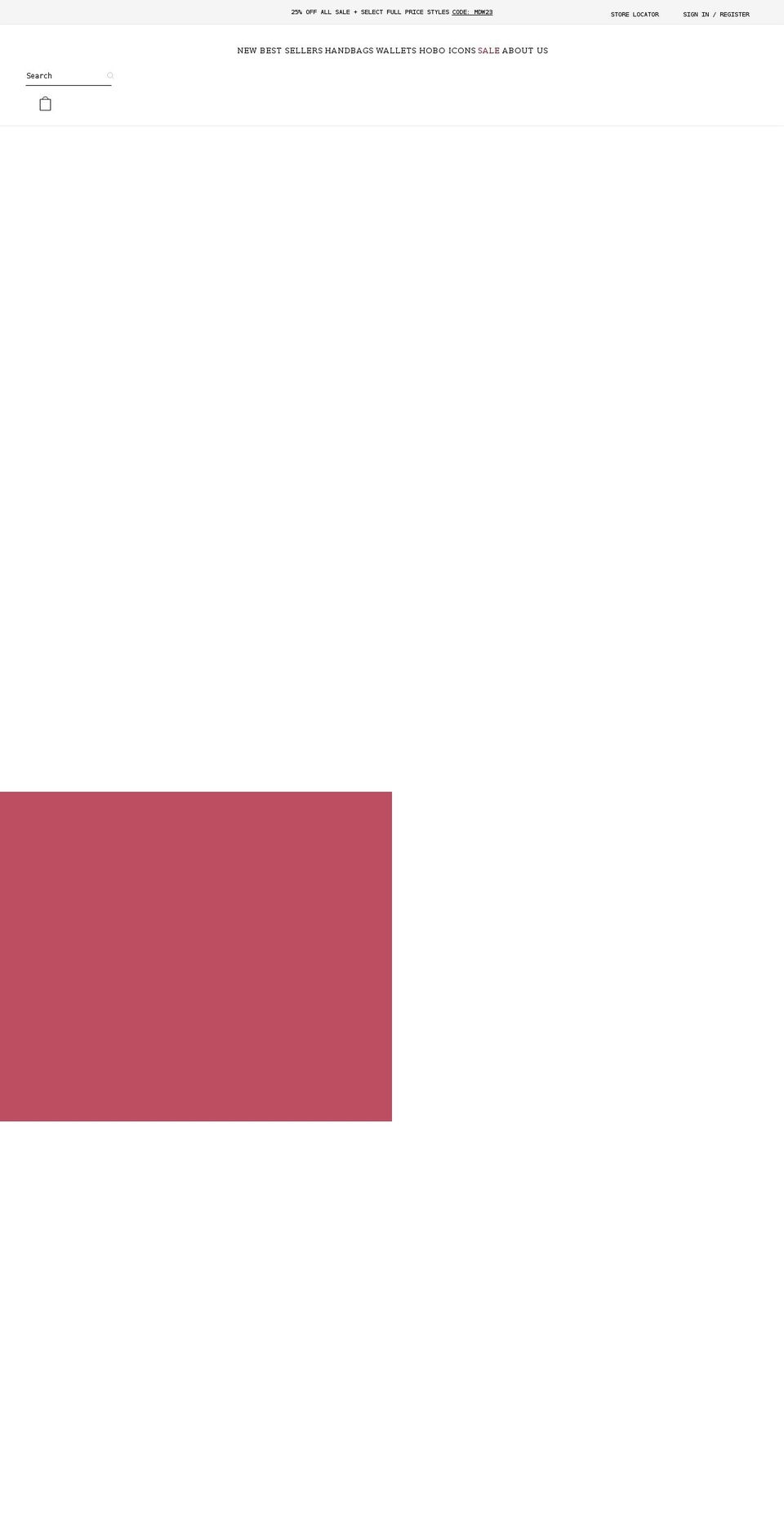 hobo-retheme-shopifymaster Shopify theme site example hobobags.com