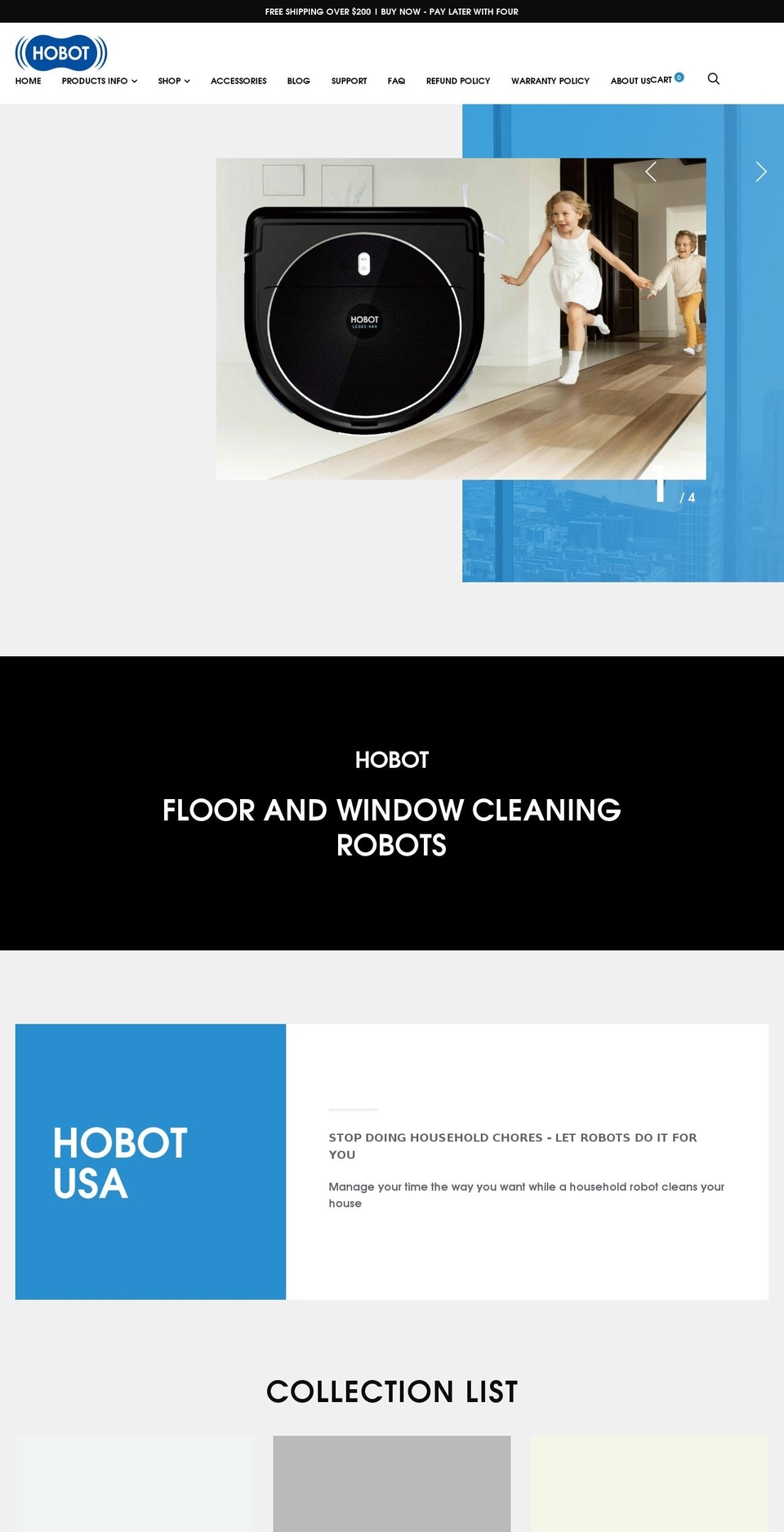 hobot.us shopify website screenshot