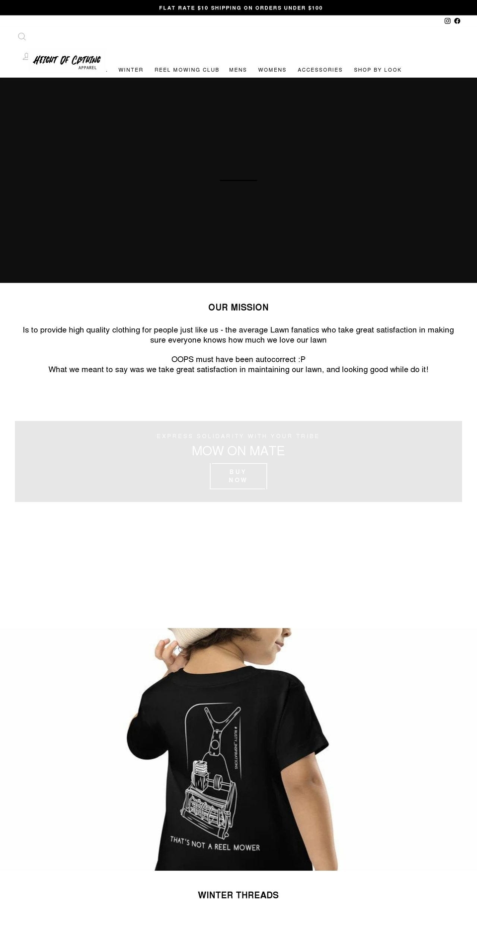 hocapparel.com shopify website screenshot