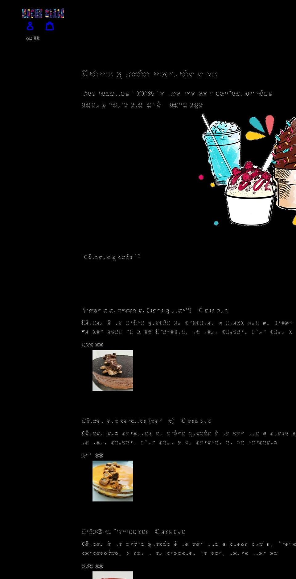 hocheglace.com shopify website screenshot