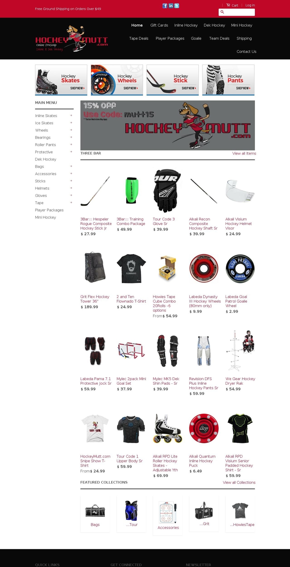 hockeymutt.com shopify website screenshot
