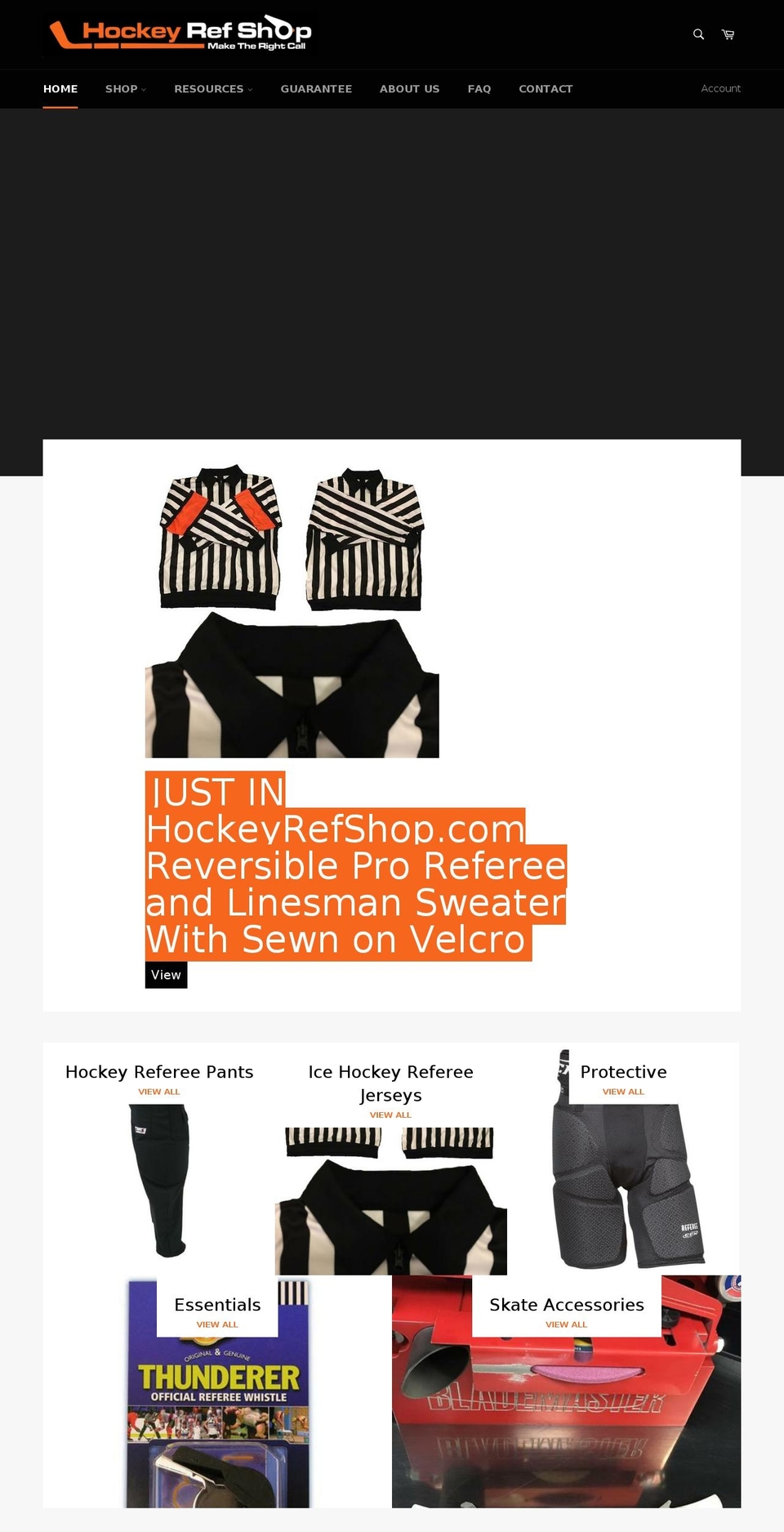 hockeyrefshop.com shopify website screenshot