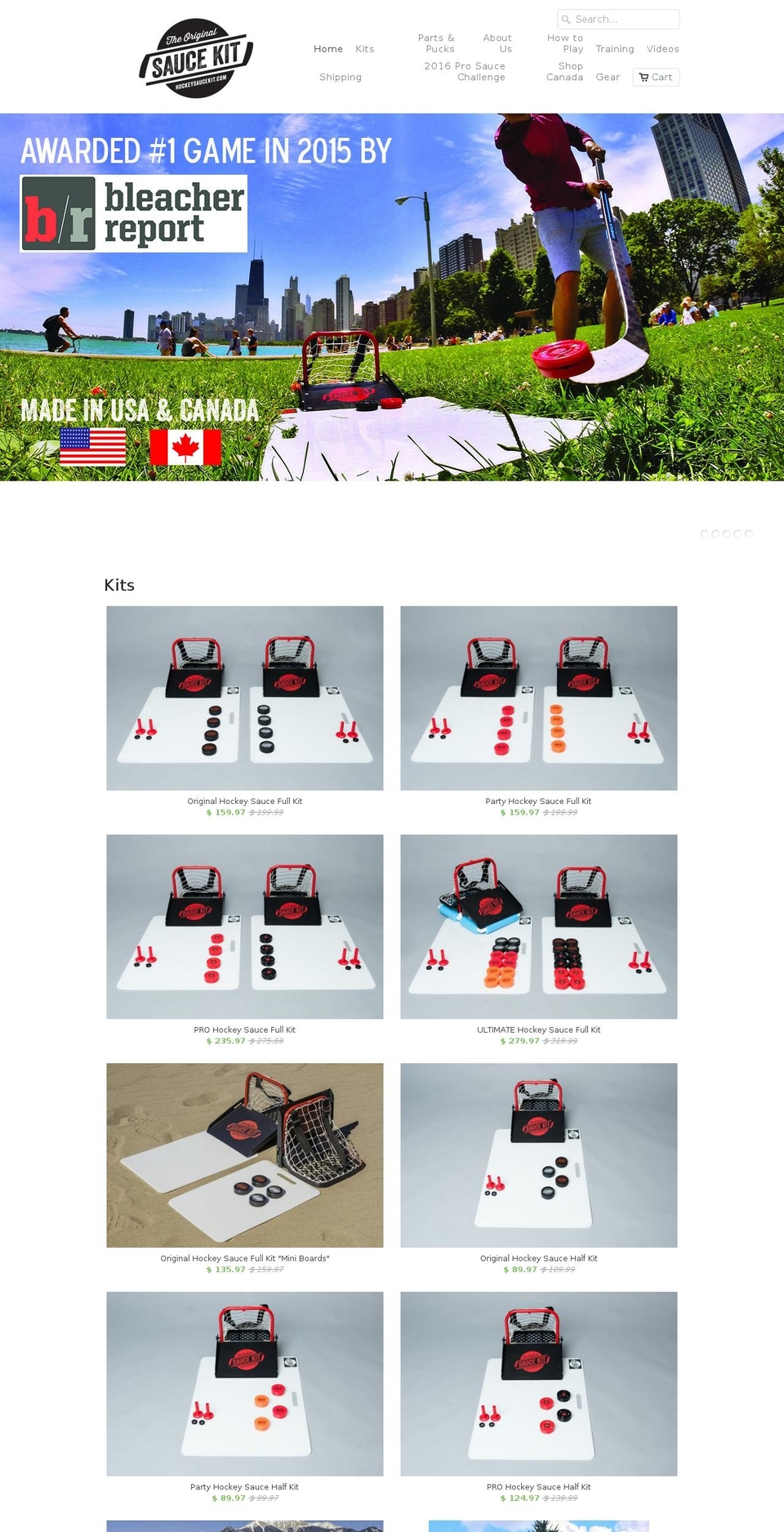 hockeysaucekit.com shopify website screenshot