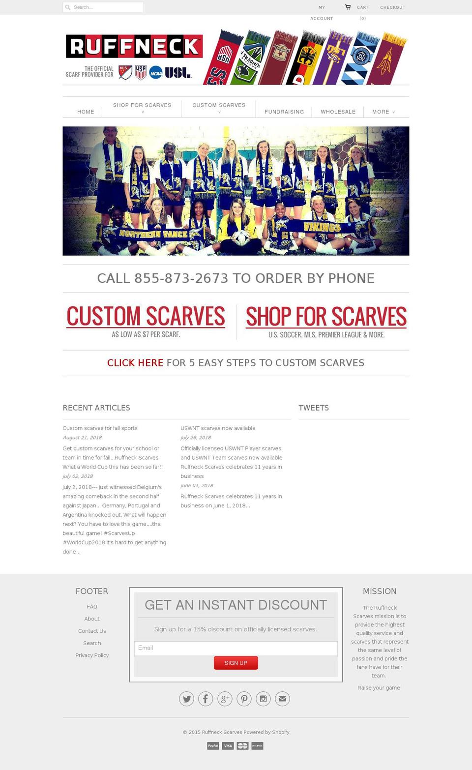 Springbot's Copy of Responsive Shopify theme site example hockeyscarf.com