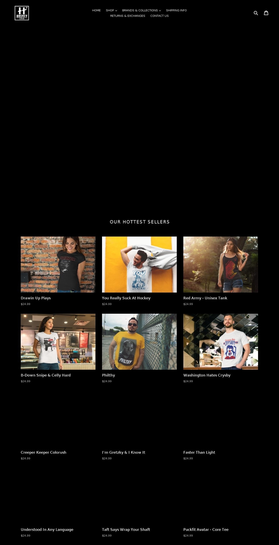 hockeytee.com shopify website screenshot
