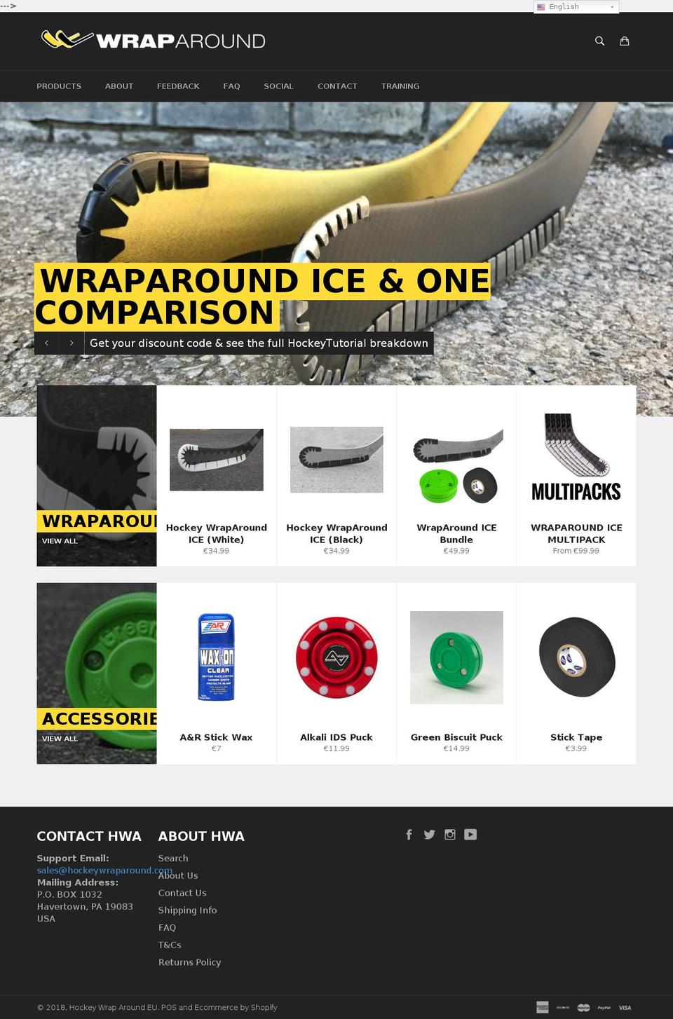 hockeywraparound.world shopify website screenshot