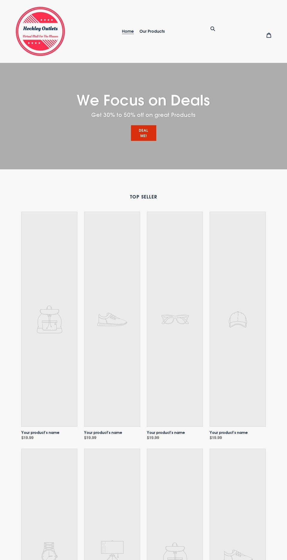 hockleyoutlets.com shopify website screenshot