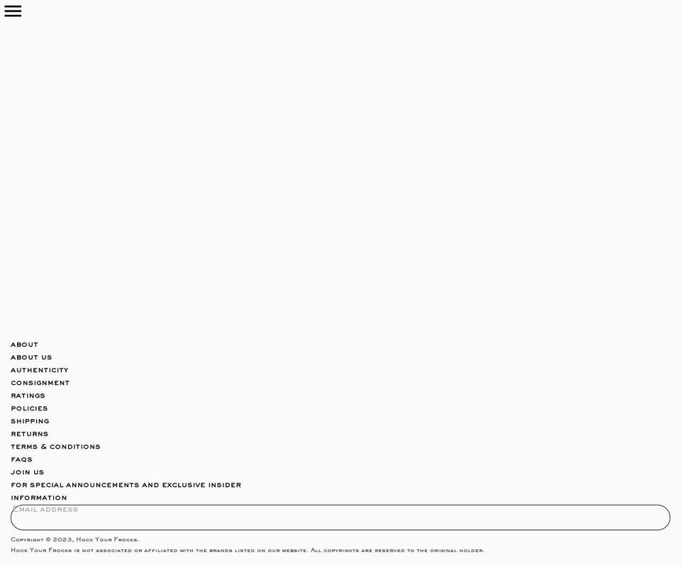 hockyourfrocks.com shopify website screenshot