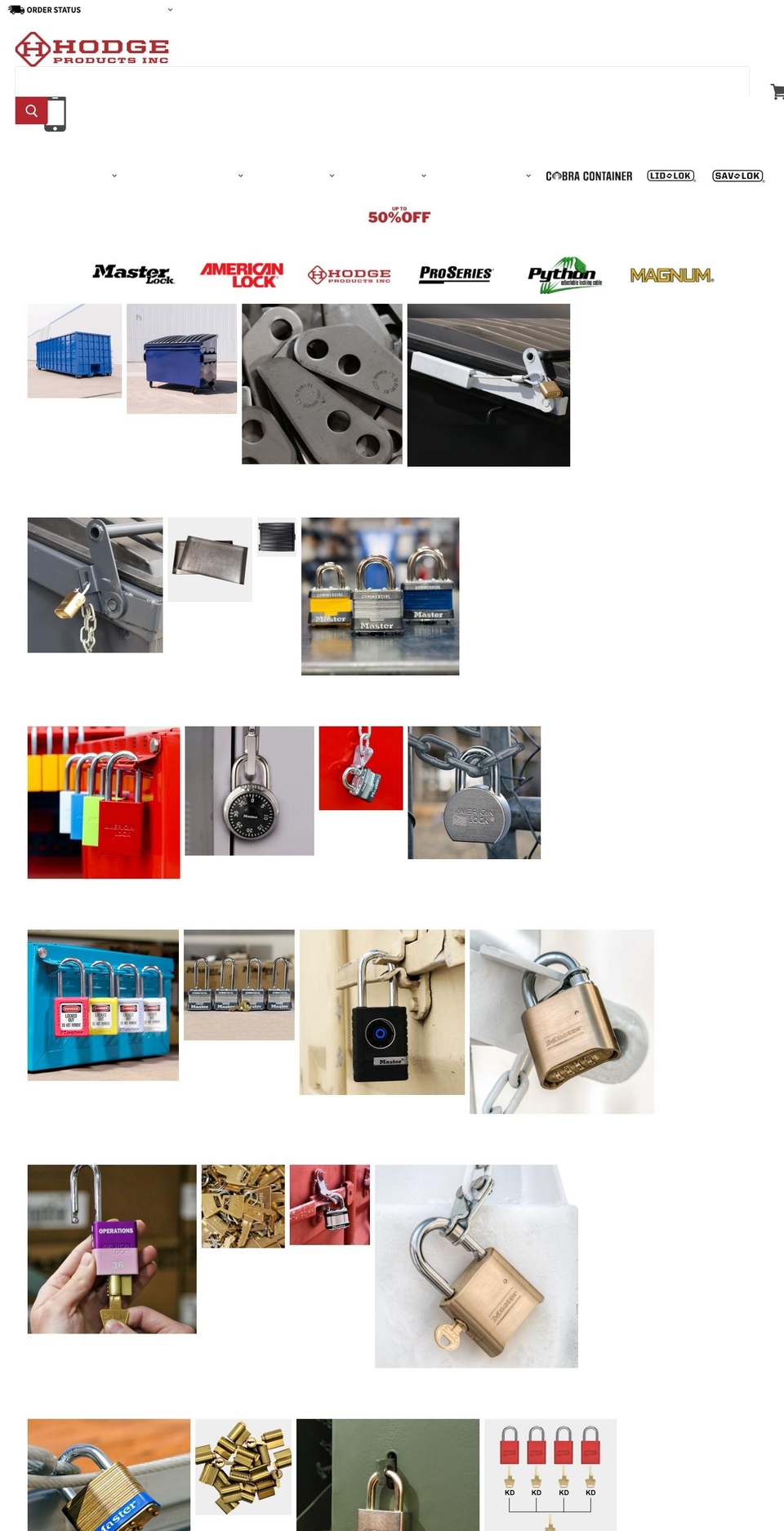 hodgeproducts.com shopify website screenshot