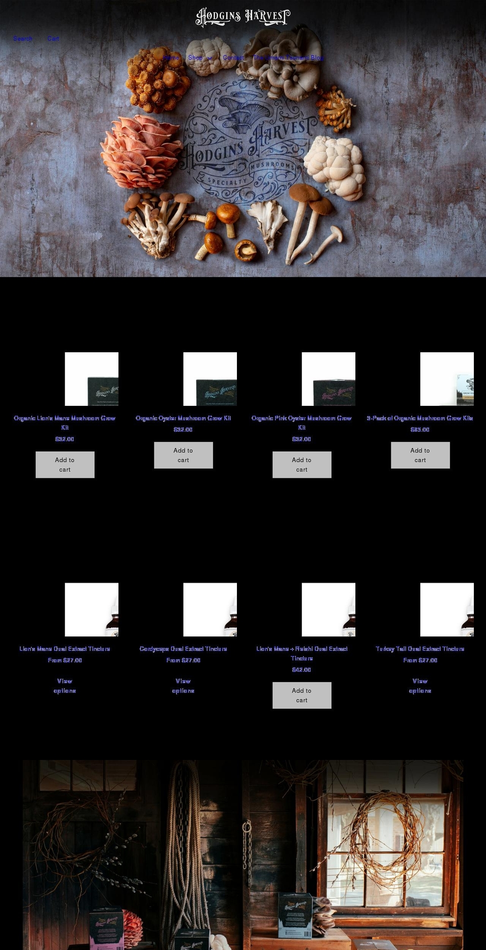 hodginsharvest.com shopify website screenshot