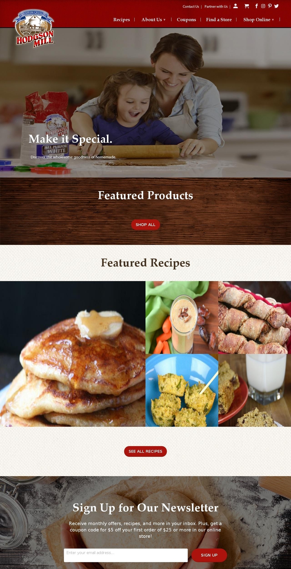 Dev 14 Shopify theme site example hodgsonmill.com