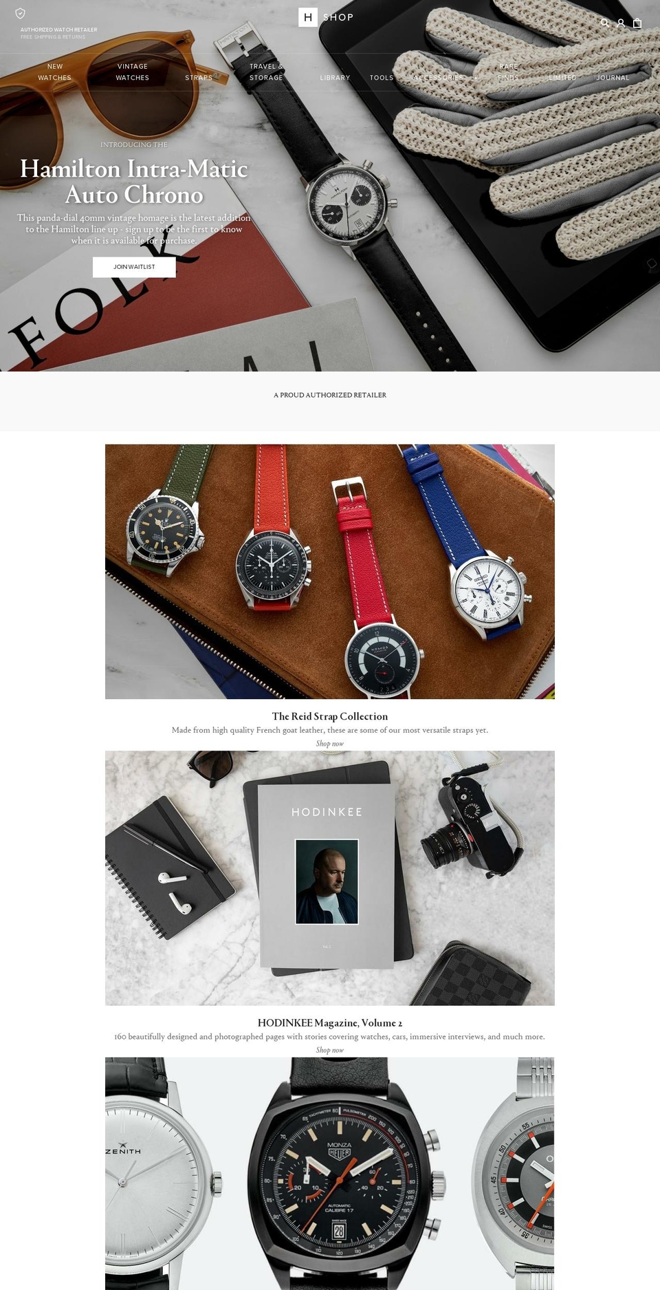 hodinkeeshop.com — Shopify storefront screenshot