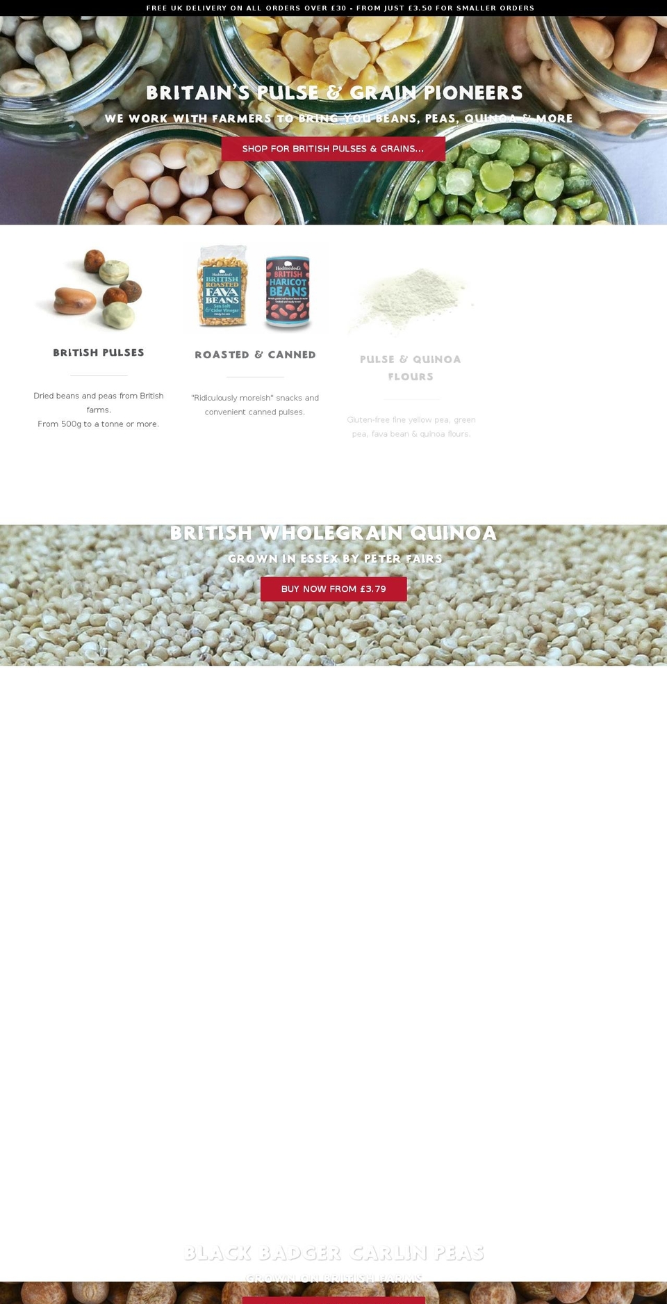 hodmedods.co.uk shopify website screenshot