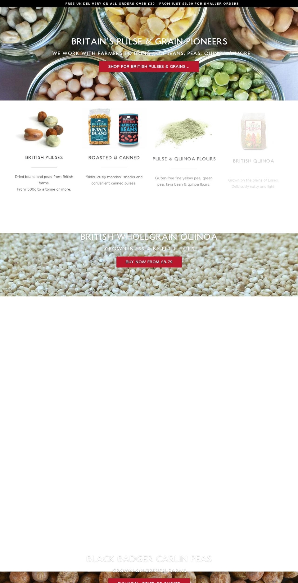 hodmedods.com shopify website screenshot