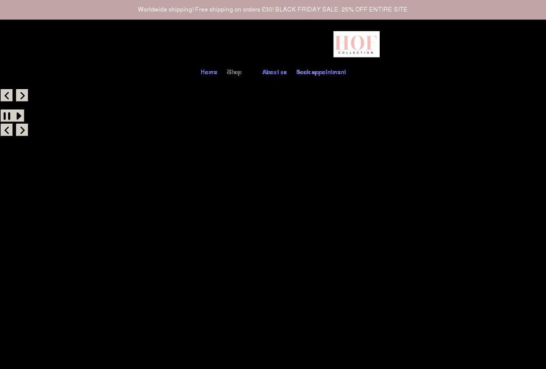 hofcollection.co.uk shopify website screenshot